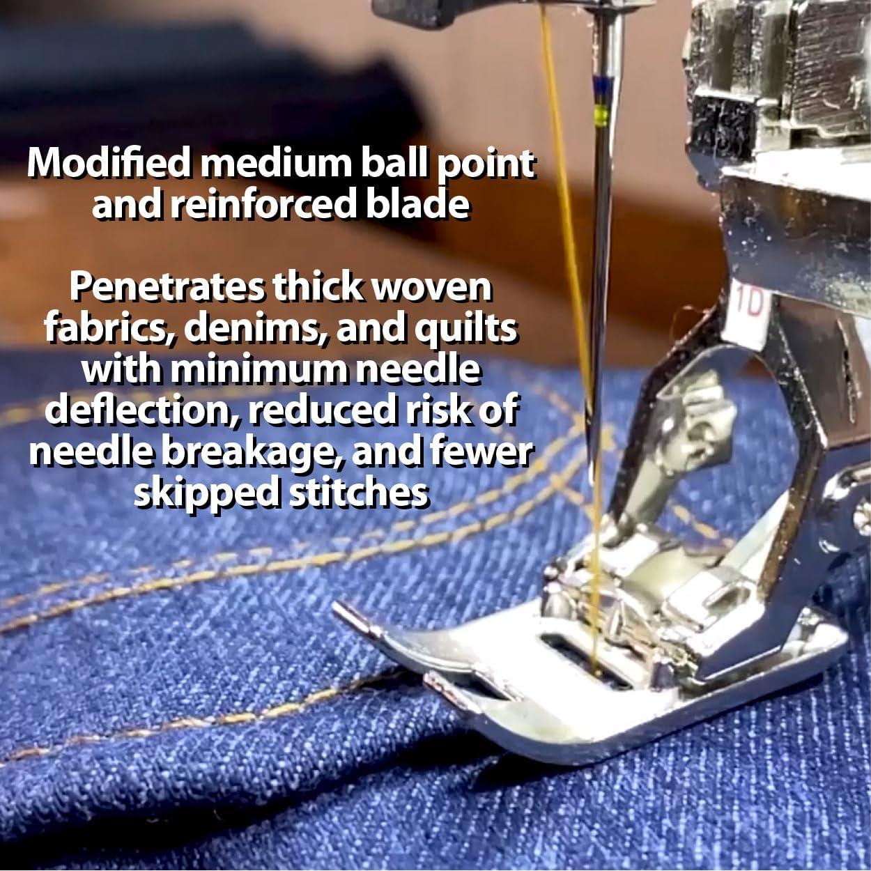 Agujas de Coser SCHMETZ Jeans 25 Unidades para Tejidos Gruesos