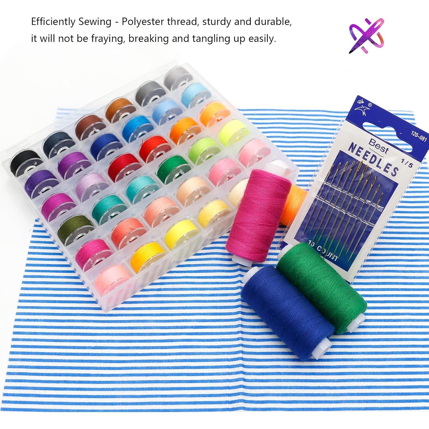 Kit de Hilo de Coser AILUHONG 72 Piezas 36 Colores Poliester
