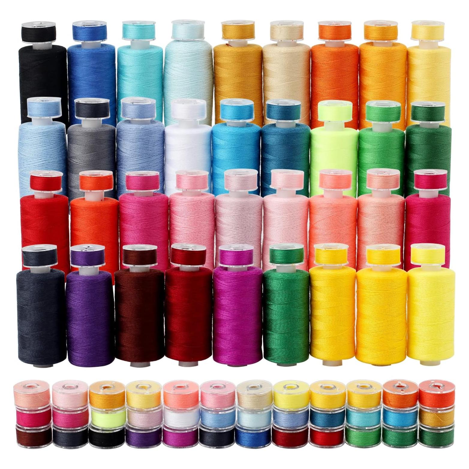Kit de Hilos de Costura HOURFUN 72 Piezas 36 Colores 457m