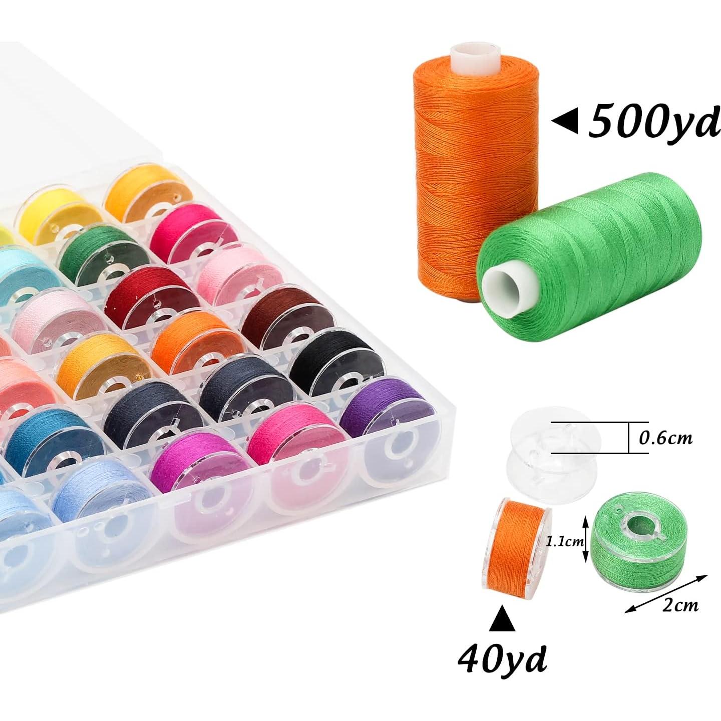 Kit de Hilos de Costura HOURFUN 72 Piezas 36 Colores 457m