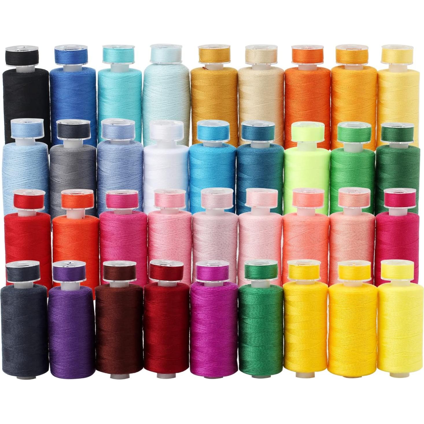 Kit de Hilos de Costura HOURFUN 72 Piezas 36 Colores 457m