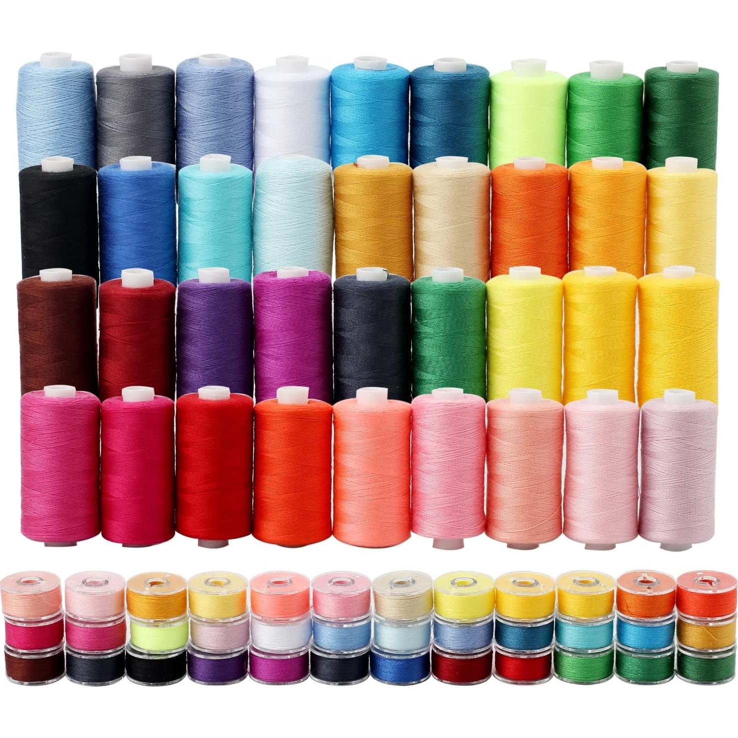Kit de Hilos de Costura HOURFUN 72 Piezas 36 Colores 457m