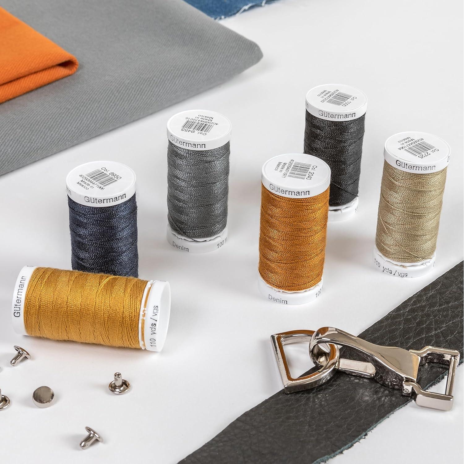 Hilo de Denim Gutermann 6 Carretes 100m Multicolor 12wt