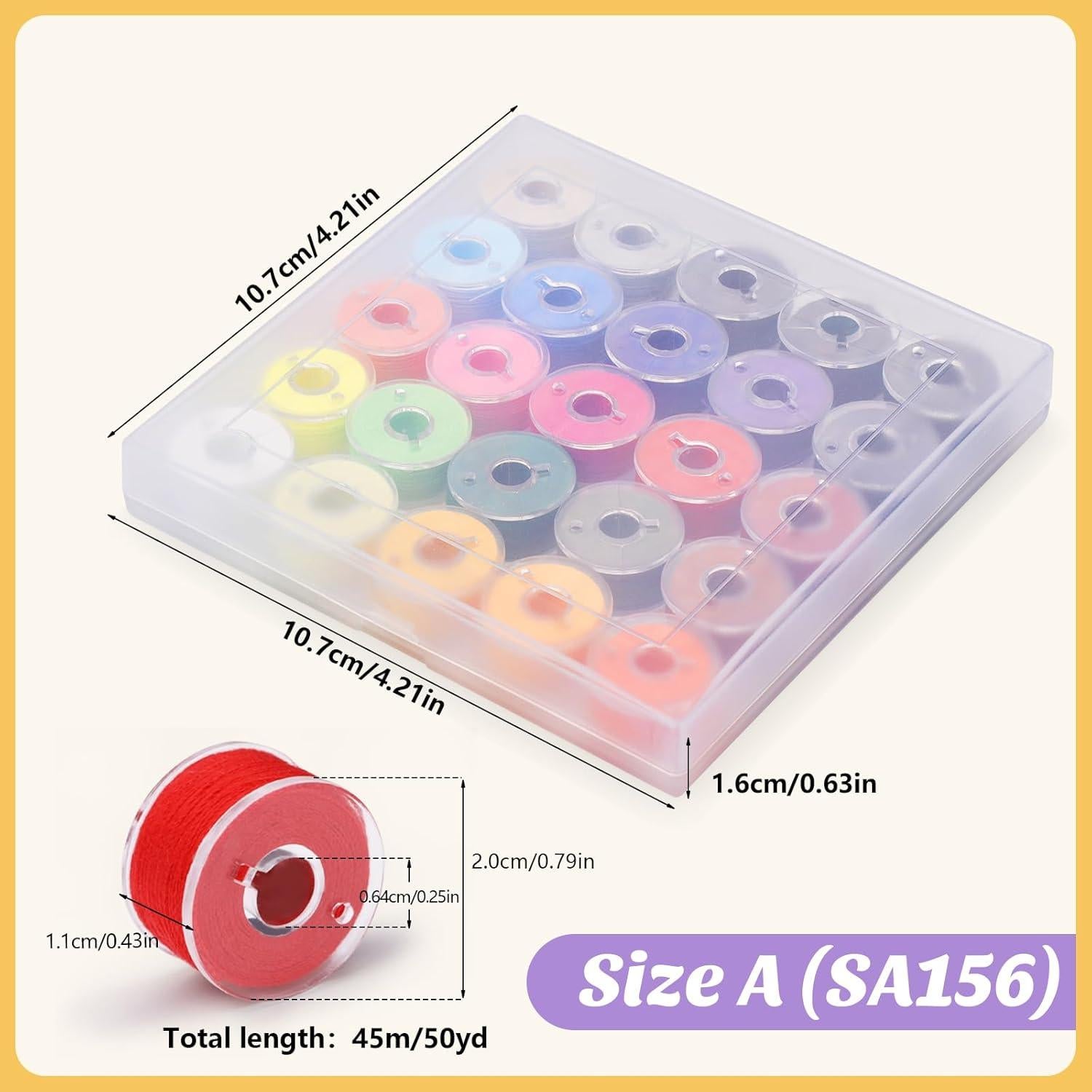 Kit de Hilo de Costura UzecPk 25 Piezas 45m Poliester