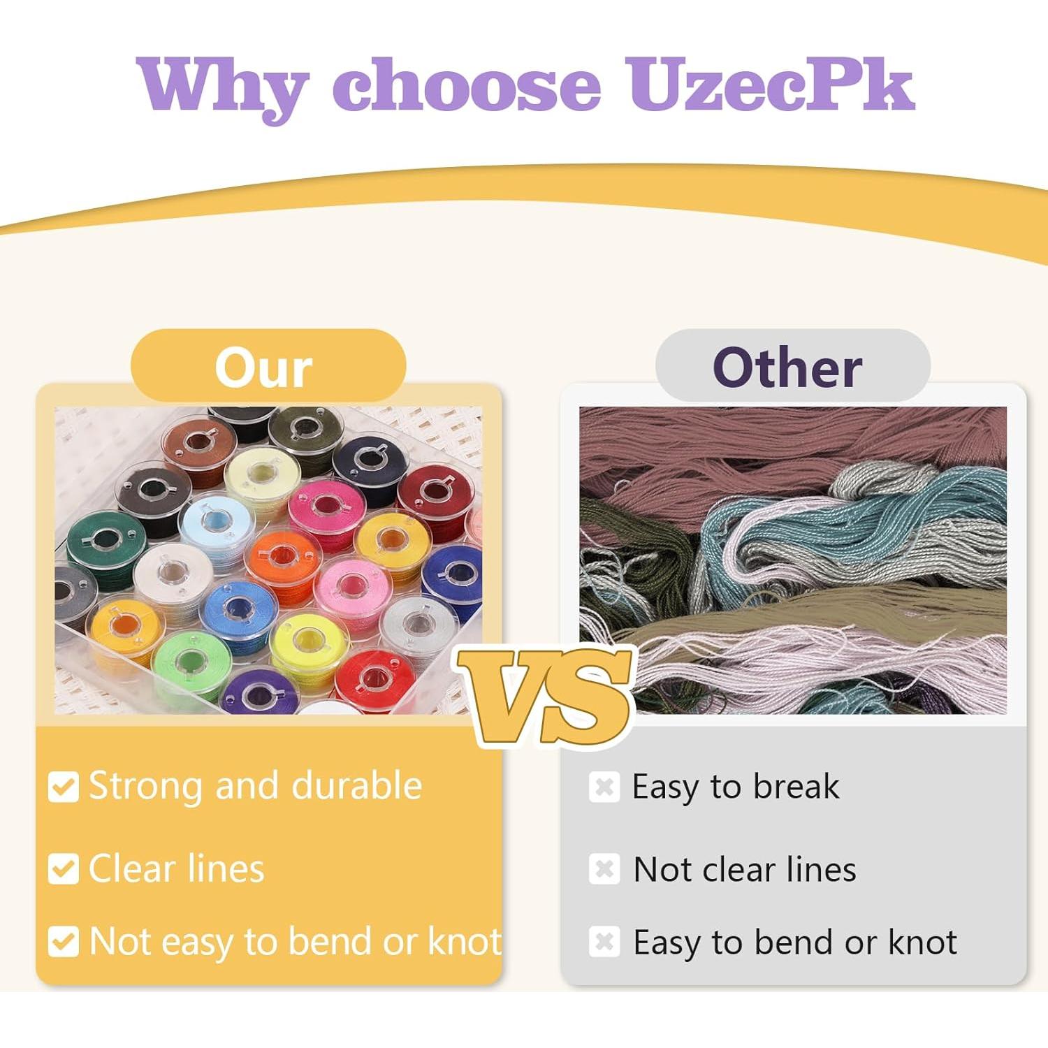 Kit de Hilo de Costura UzecPk 25 Piezas 45m Poliester