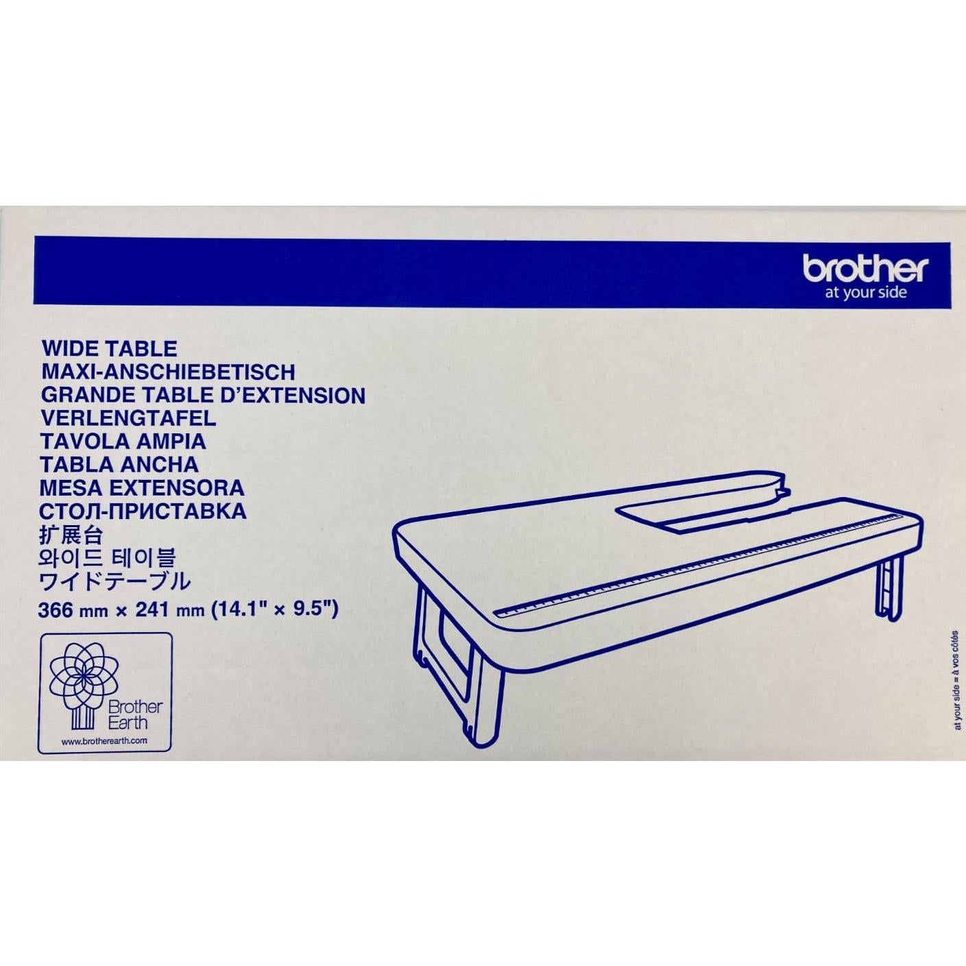 Mesa de extensión Brother WT17 para máquina de coser blanca