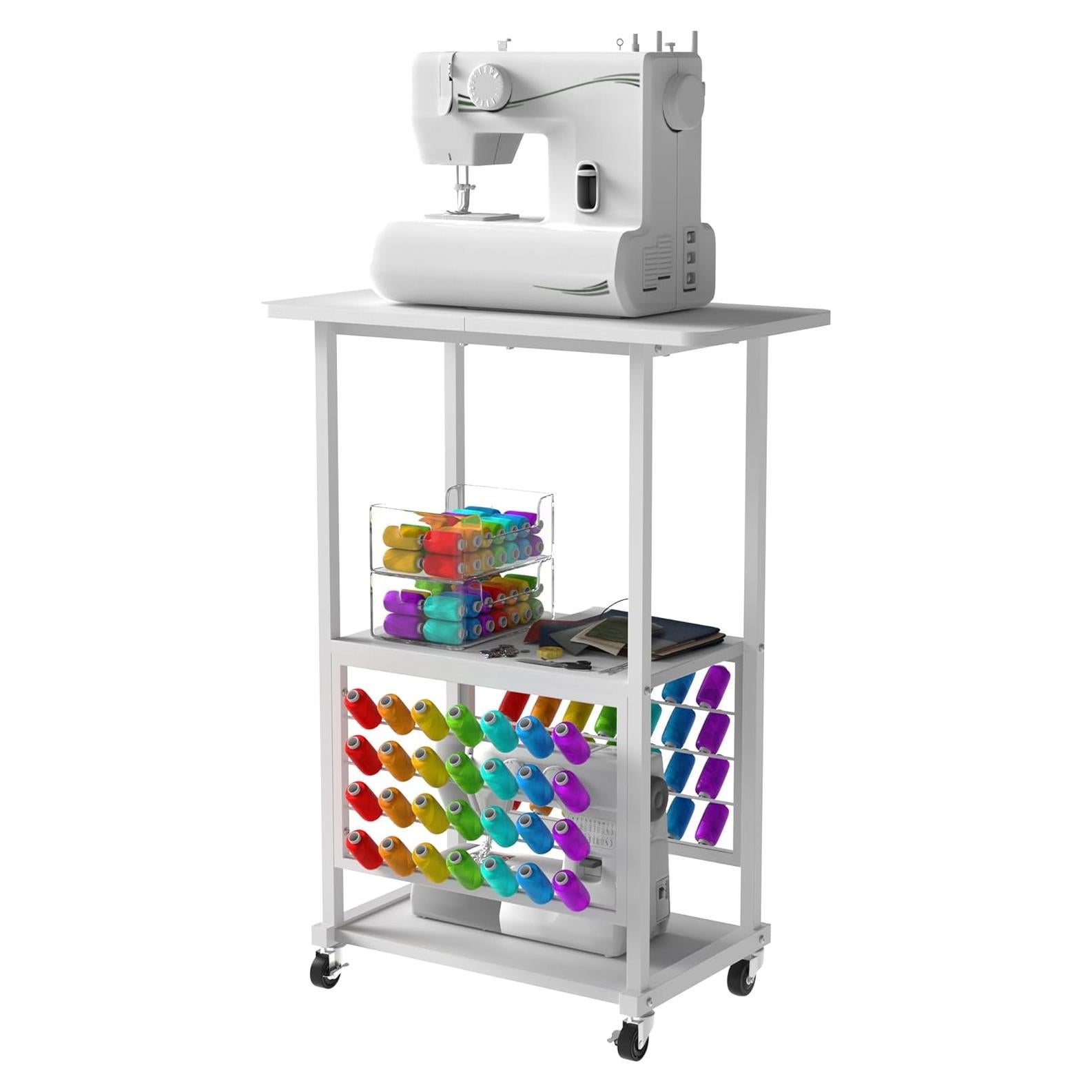 Mesa de Costura Rodante Jchccu con Soporte para 56 Bobinas