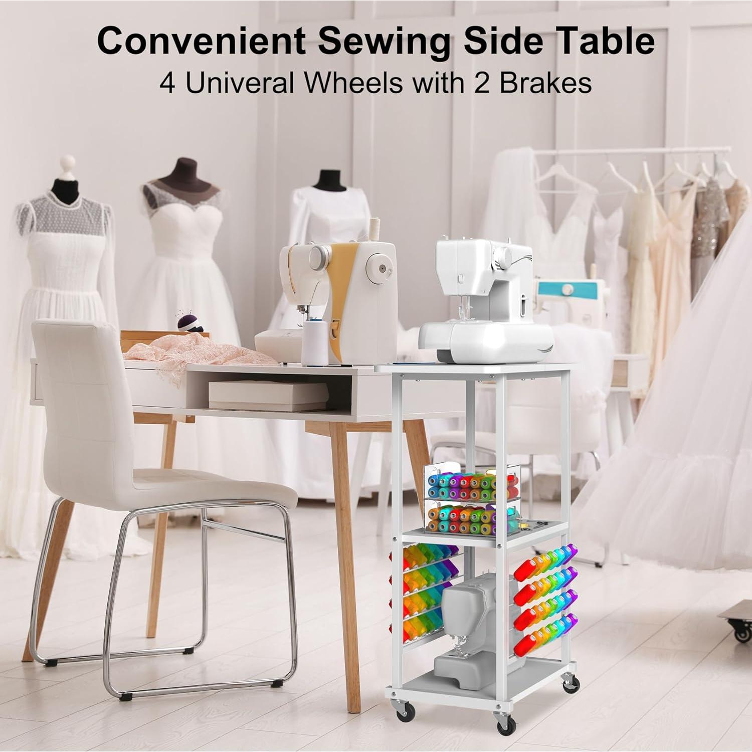 Mesa de Costura Rodante Jchccu con Soporte para 56 Bobinas