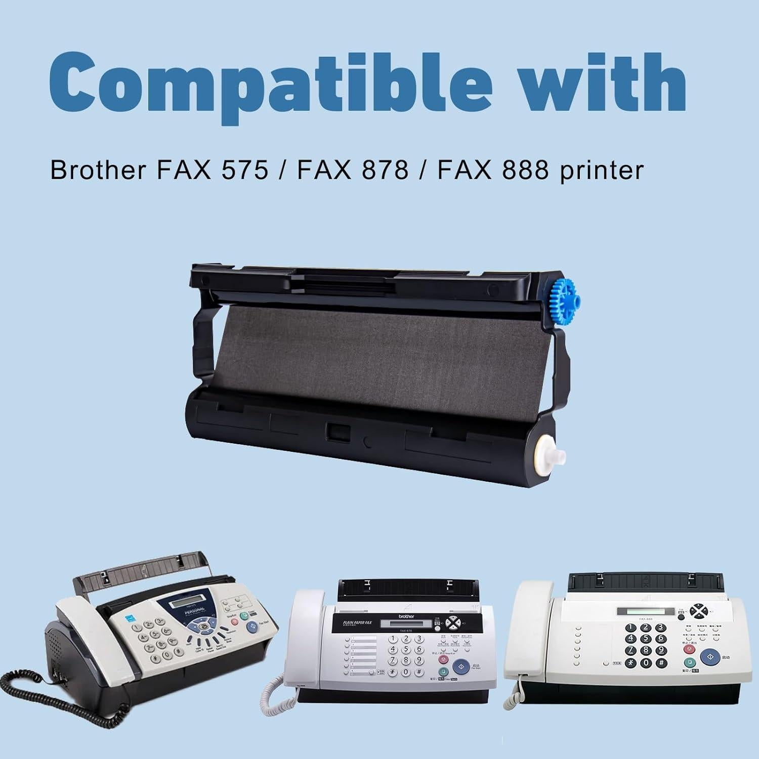 Paquete de 2 cintas de fax Msudoku PC501 compatibles Brother