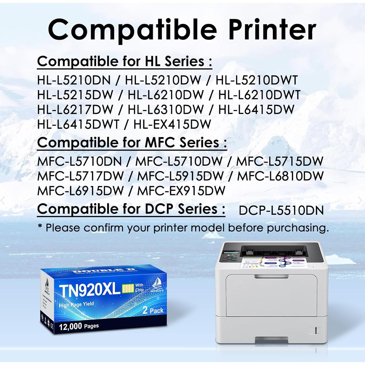 Cartucho de Tóner TN920XL Double D Compatible 4 Unidades