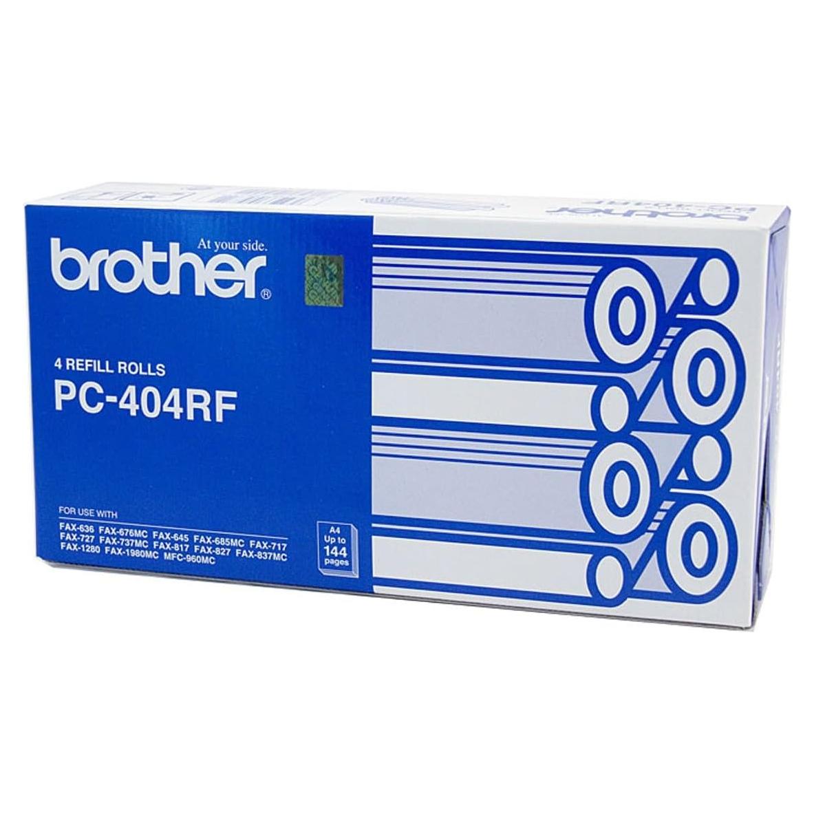 Cinta de Recarga de Tinta Brother PC-404RF A4 144 Hojas