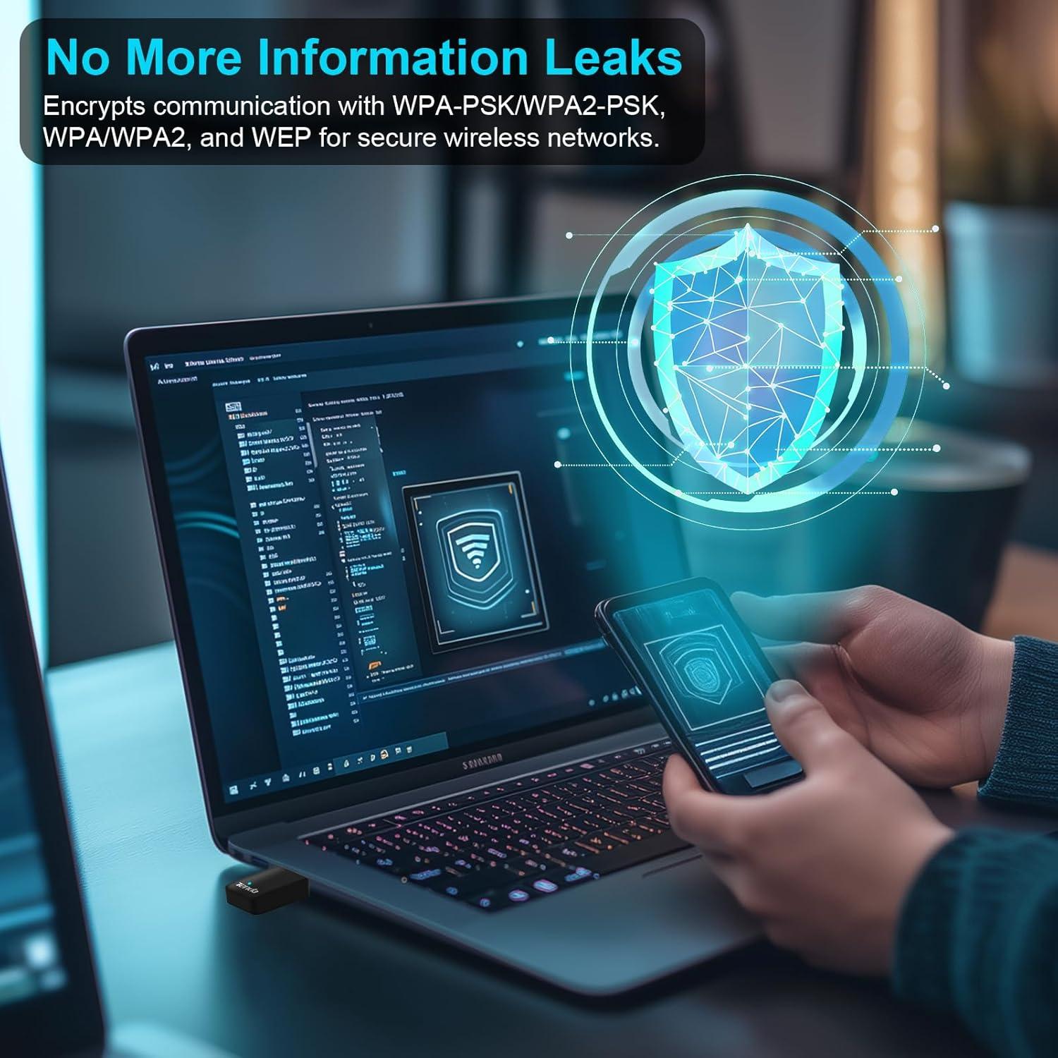 Adaptador WiFi Tenda U11 USB AX900 Doble Banda 900Mbps