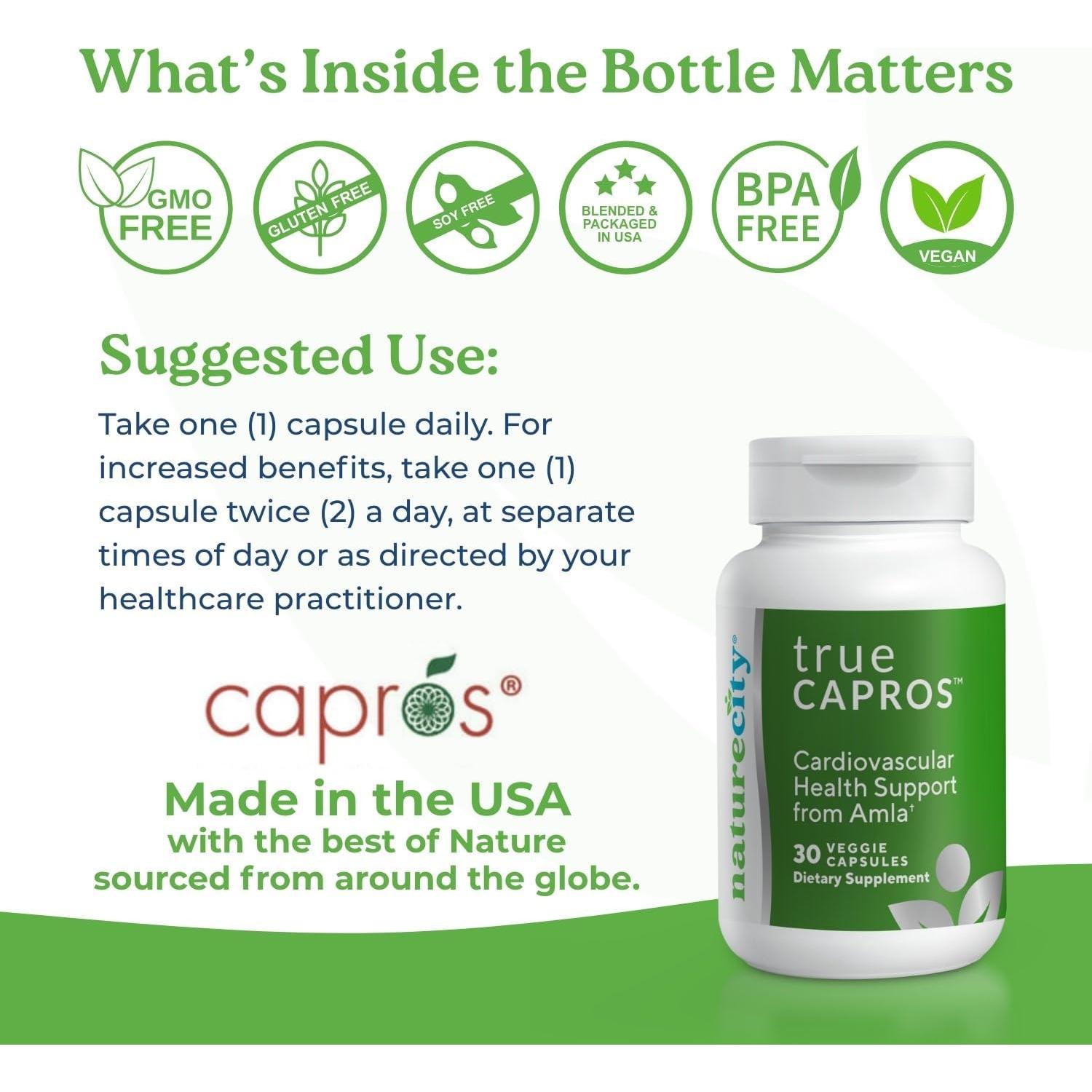 NatureCity Suplemento Amla Capros Antioxidante 30 Cápsulas Veganas