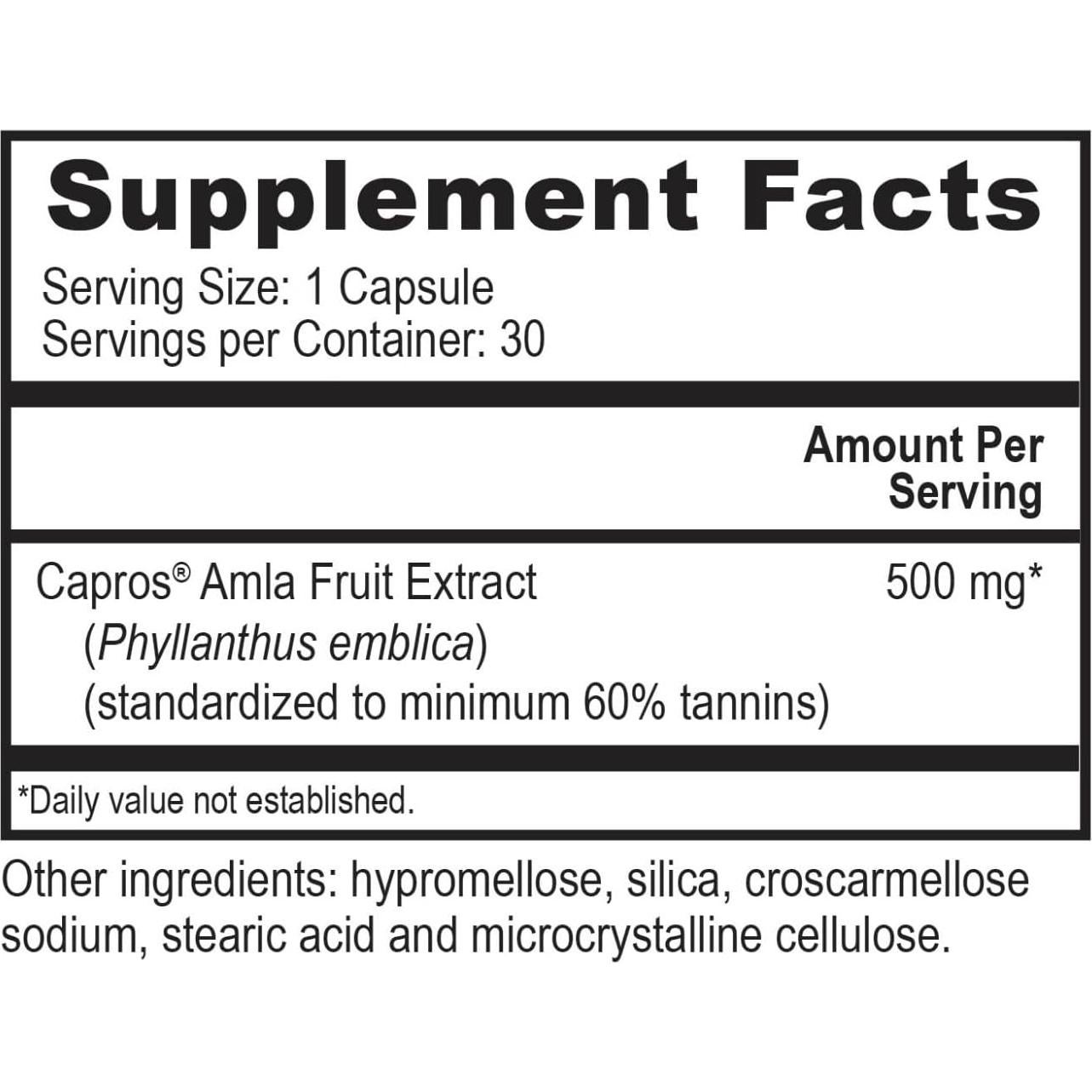 NatureCity Suplemento Amla Capros Antioxidante 30 Cápsulas Veganas