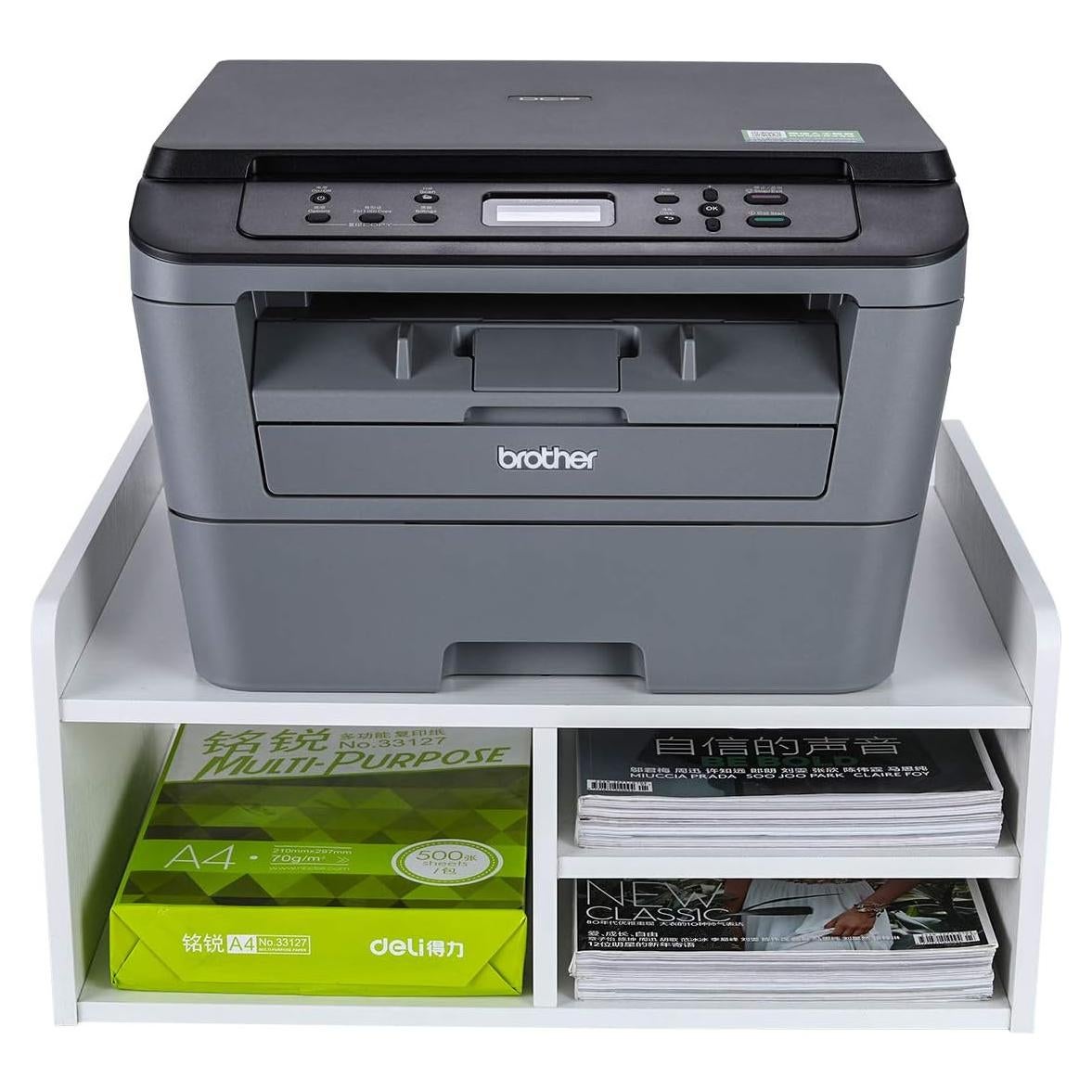 Soporte de Impresora PAG Blanco con Almacenamiento 50.8x38.1cm