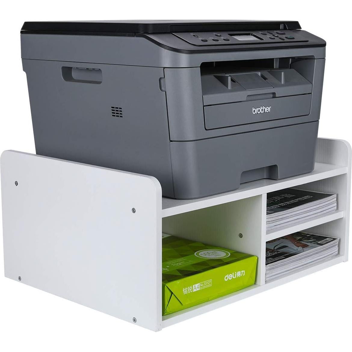 Soporte de Impresora PAG Blanco con Almacenamiento 50.8x38.1cm