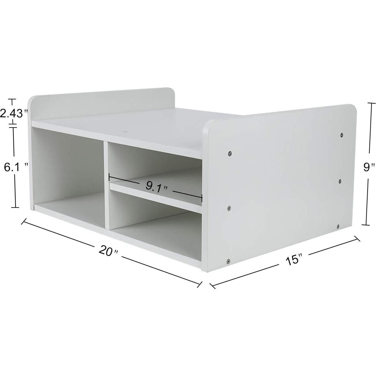 Soporte de Impresora PAG Blanco con Almacenamiento 50.8x38.1cm
