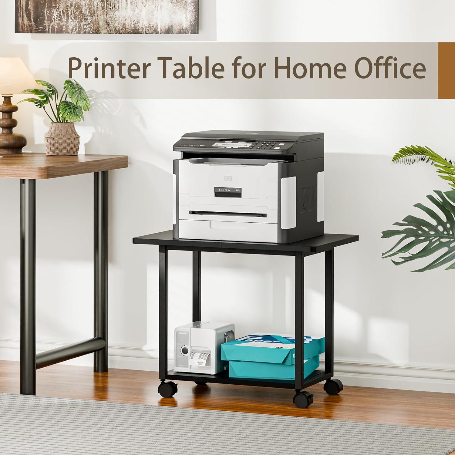 Soporte para Impresora MARTY 2 Niveles Negro 56x39 cm