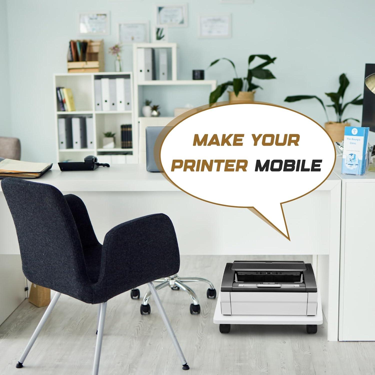 Soporte de Impresora Bajo Escritorio Beeveer 2 Pcs 35x30 cm