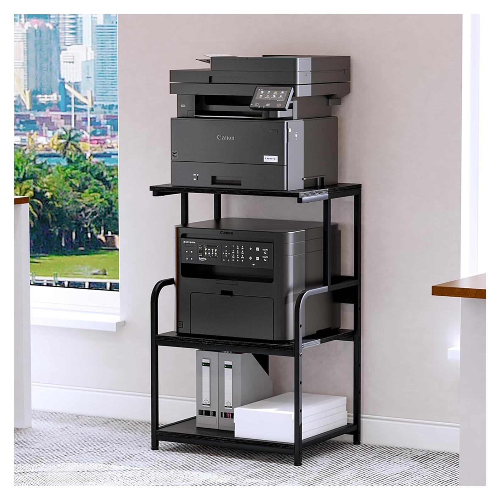 Soporte para Impresora Arbuxzuy 3 Niveles Negro 50x40x78.7cm