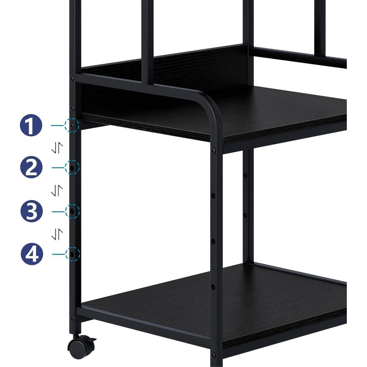 Soporte para Impresora Arbuxzuy 3 Niveles Negro 50x40x78.7cm