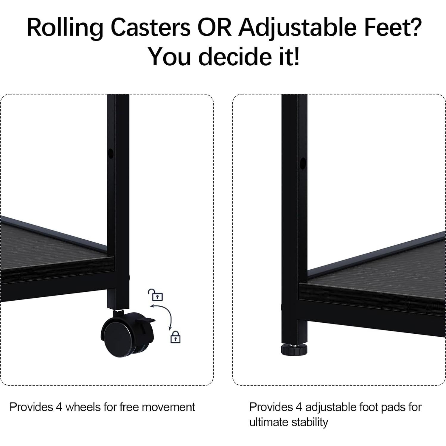 Soporte para Impresora Arbuxzuy 3 Niveles Negro 50x40x78.7cm
