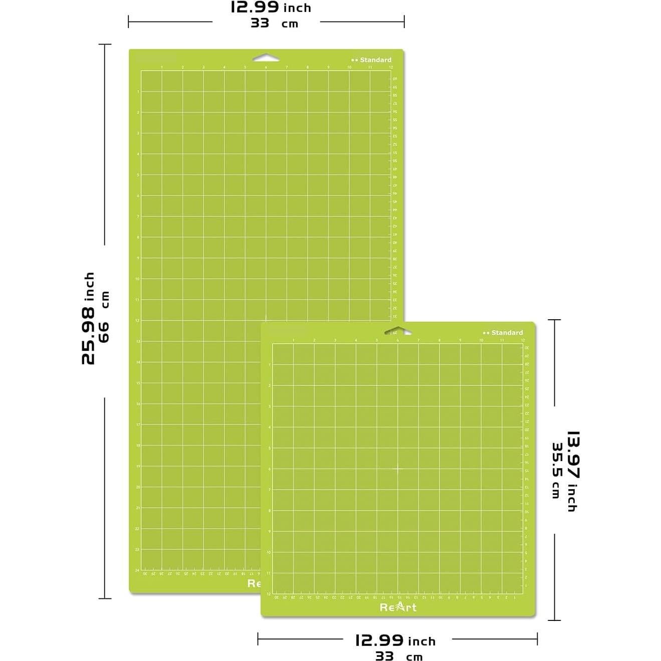 ReArt Mat de Corte Estándar 30.48x60.96 cm y 30.48x30.48 cm