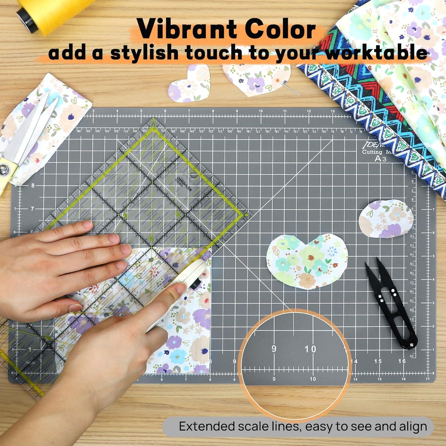 Alfombrilla de Corte A3 Idemeet Doble Cara Antideslizante Gris