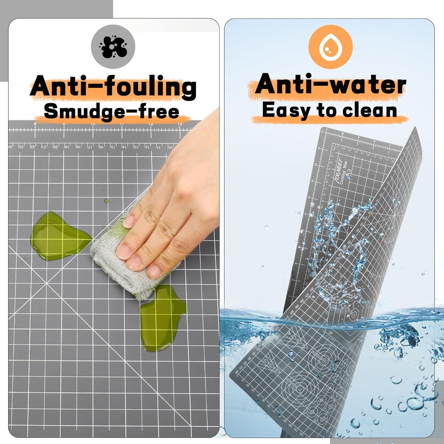 Alfombrilla de Corte A3 Idemeet Doble Cara Antideslizante Gris
