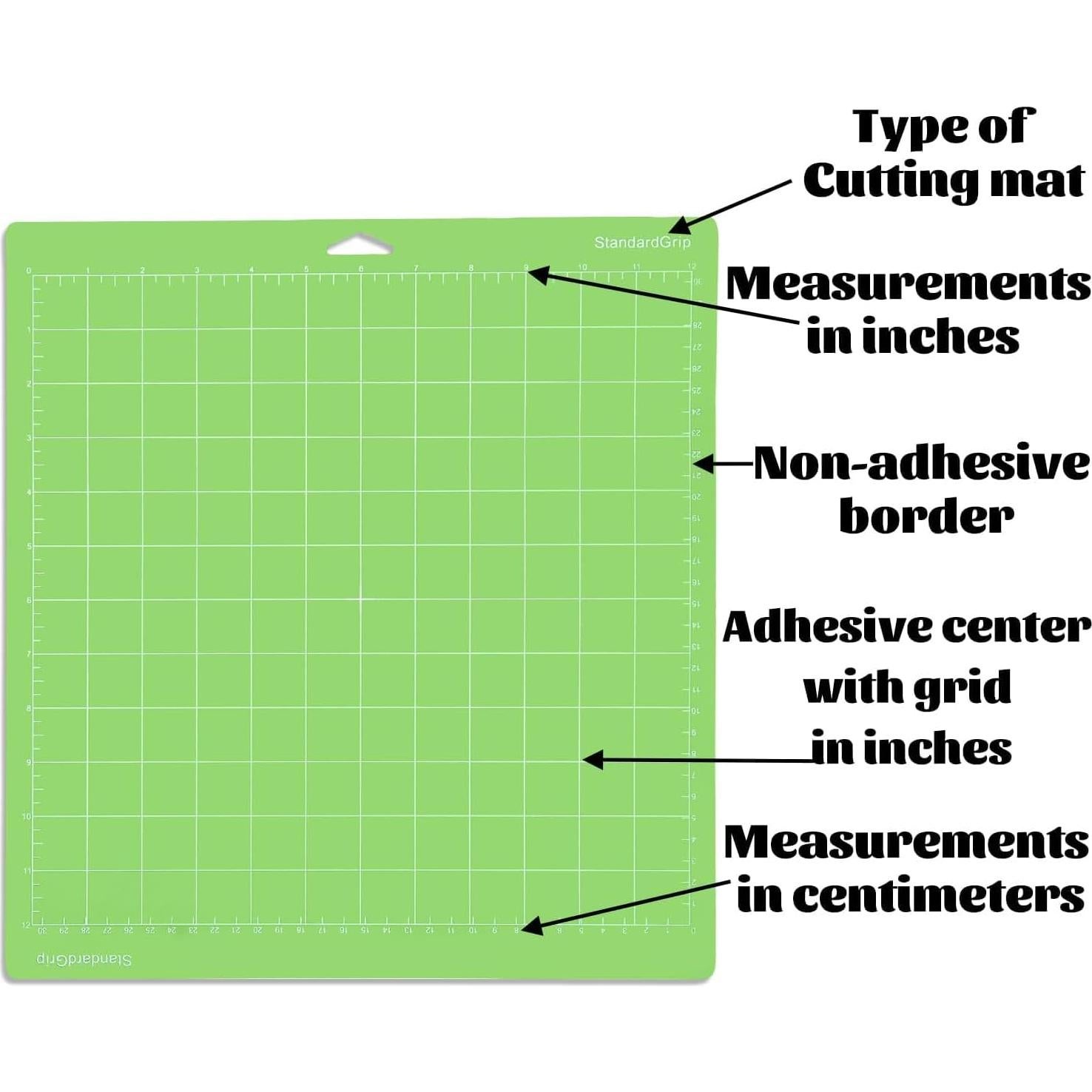 Paquete de 3 Alfombrillas de Corte AUNKZL 30x30 cm Verde Estándar