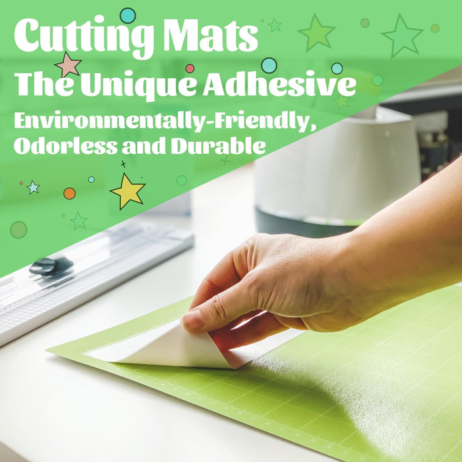 Paquete de 3 Alfombrillas de Corte AUNKZL 30x30 cm Verde Estándar