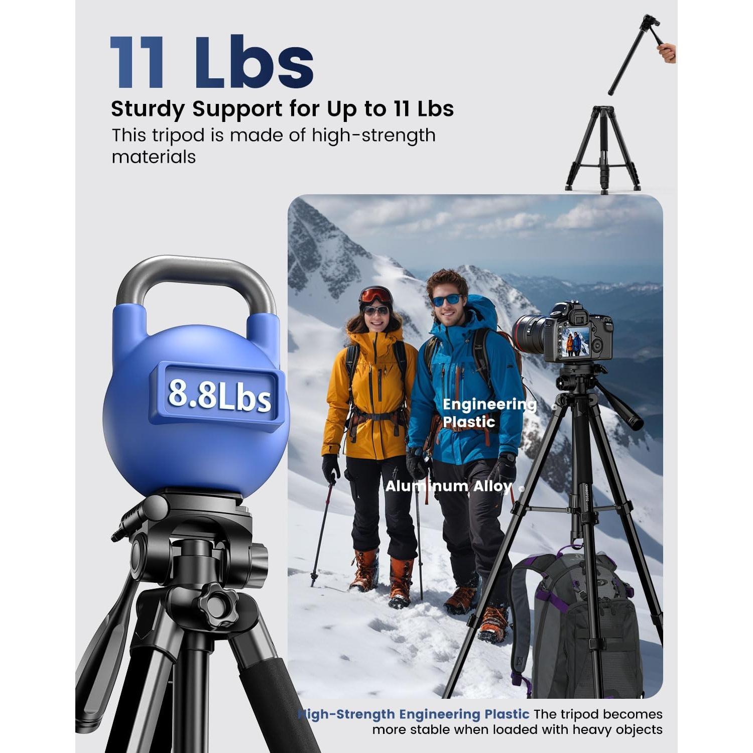 Trípode Profesional CAMBOFOTO SAB265B 1.5kg 186cm Negro