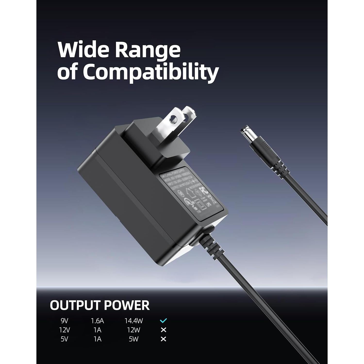 Adaptador de CA 9V 1.6A Zondol para Brother P-Touch