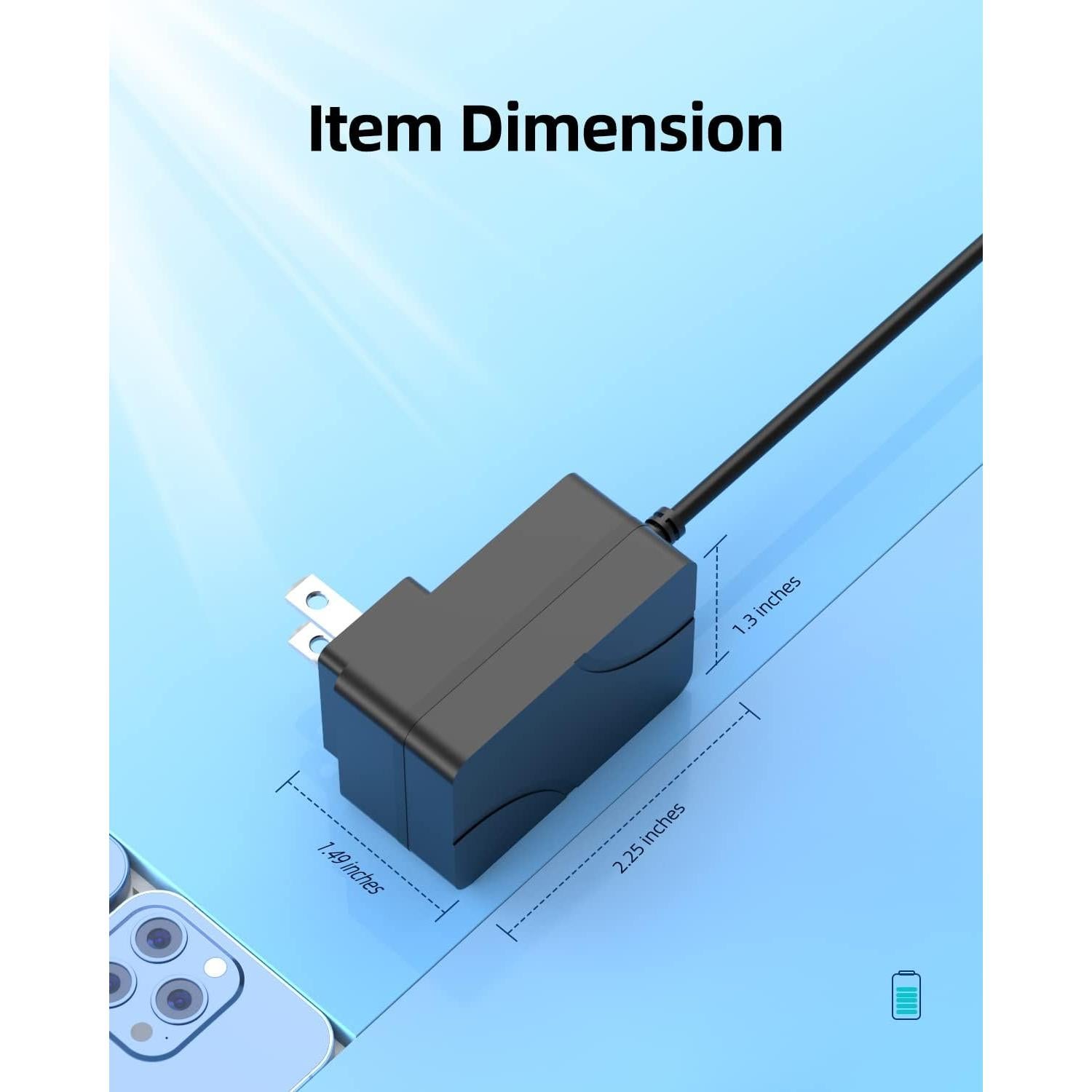 Adaptador de CA Superer 9V 1.6A Compatible con Brother