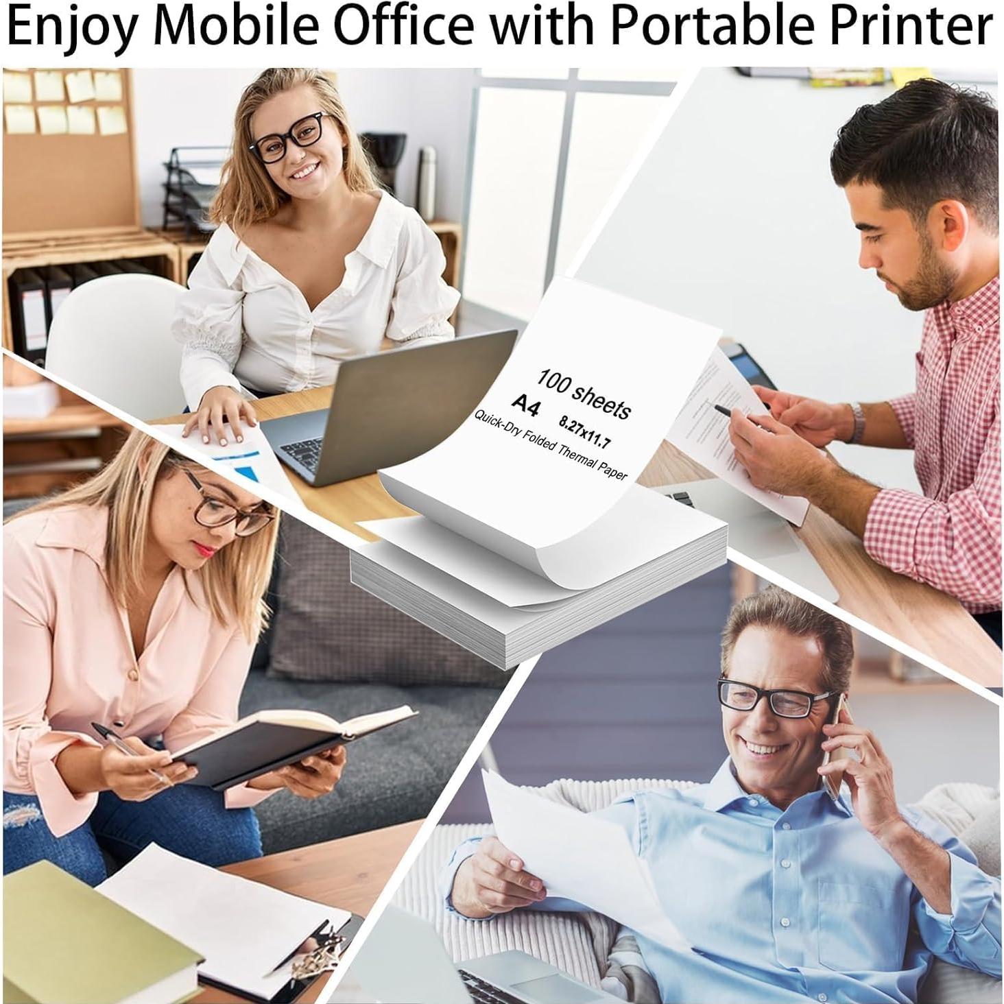 100 Hojas de Papel Térmico A4 Bagvhandbagro Doblado 210x297mm