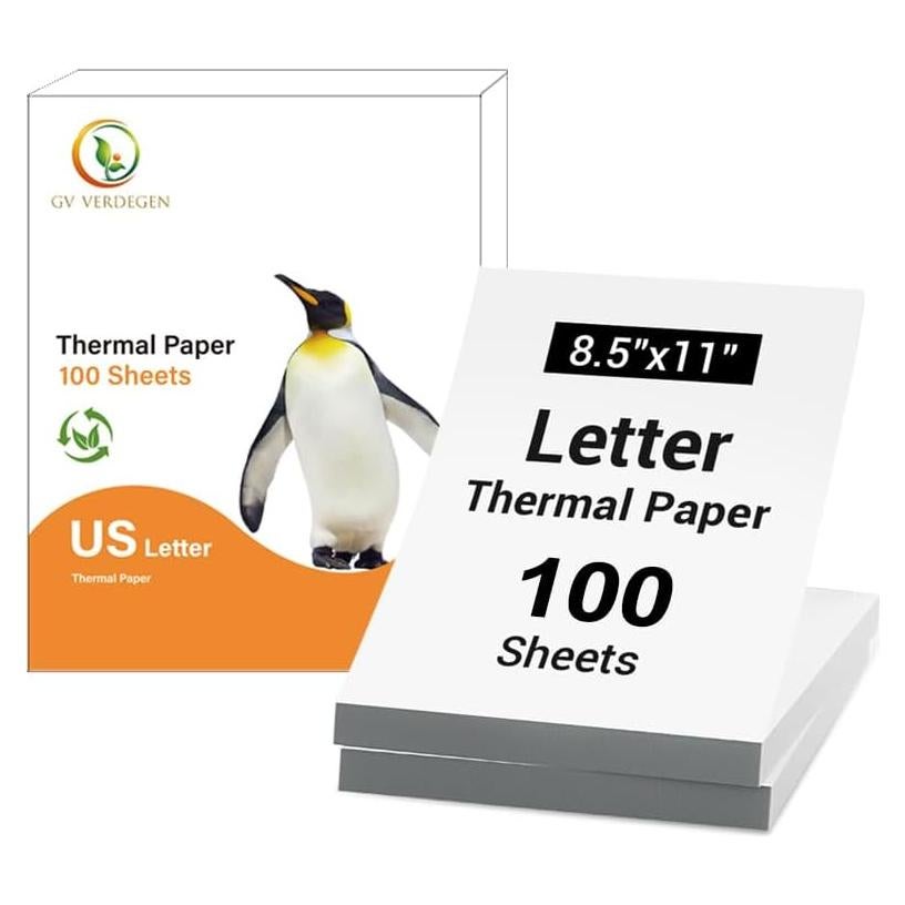 Papel Térmico Carta 100 Hojas GV Verdegen 8.5x11"