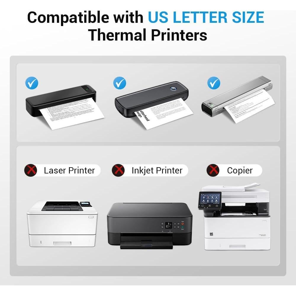 Papel Térmico Carta 100 Hojas GV Verdegen 8.5x11"