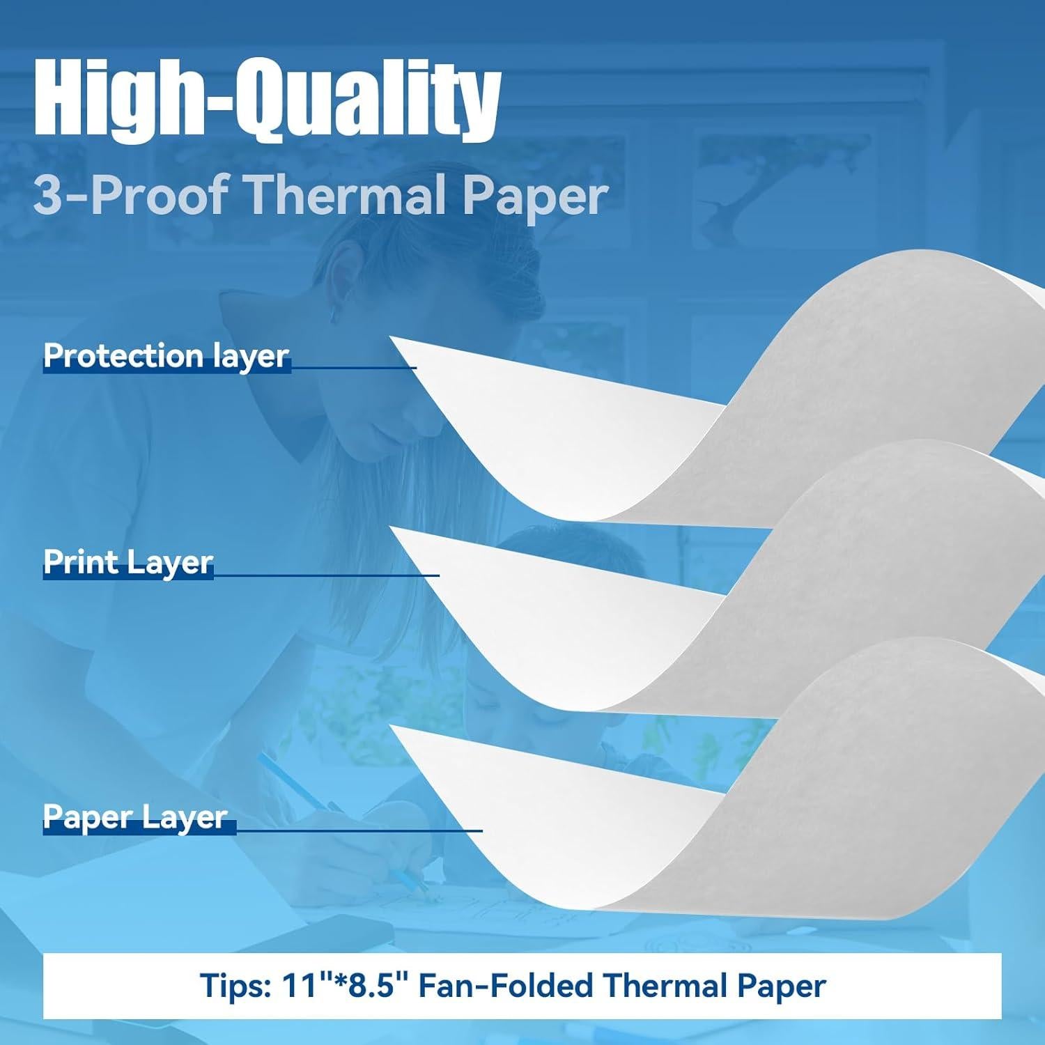 Papel Térmico Atnadov Carta 21.6 x 27.9 cm 200 Hojas