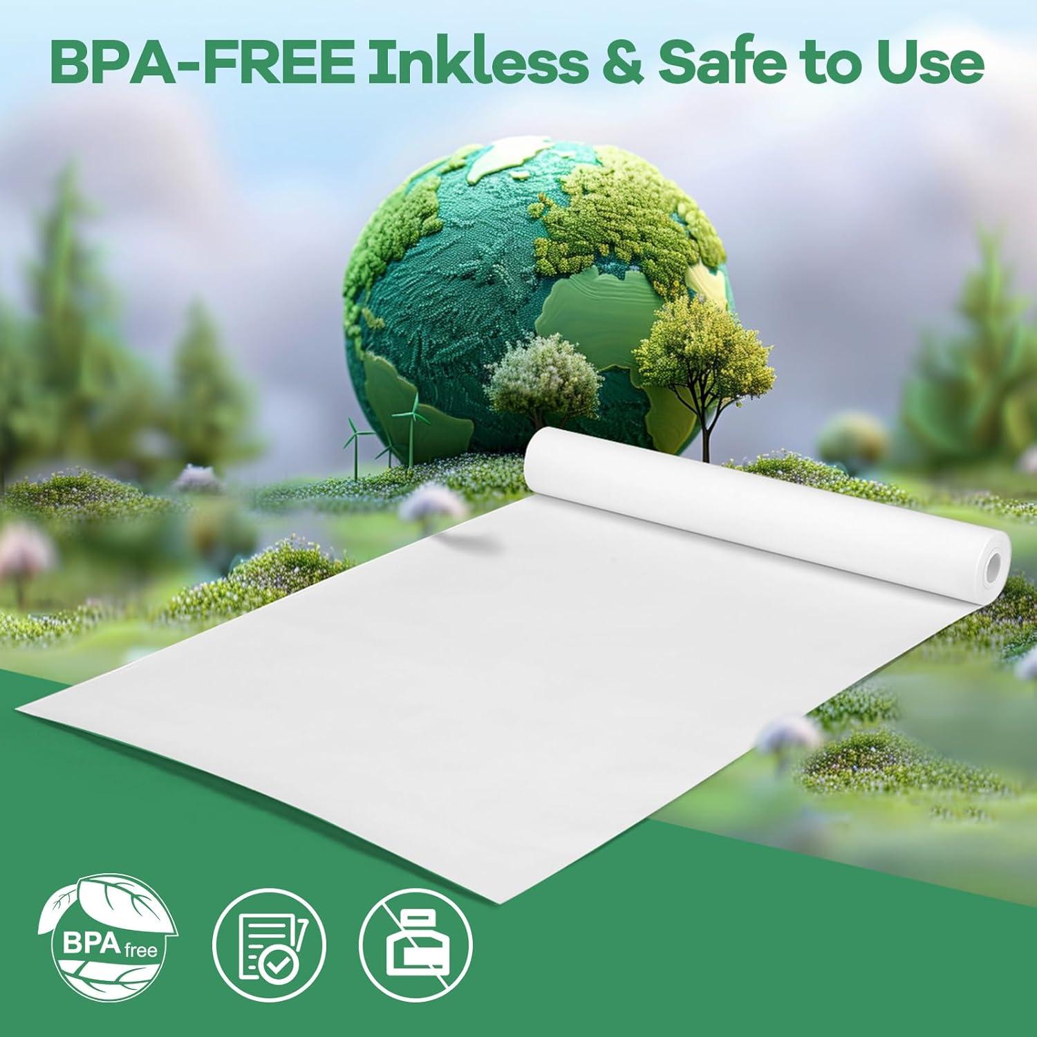 25 Rollos de Papel Térmico TUXIYA Tamaño Carta 650 Hojas