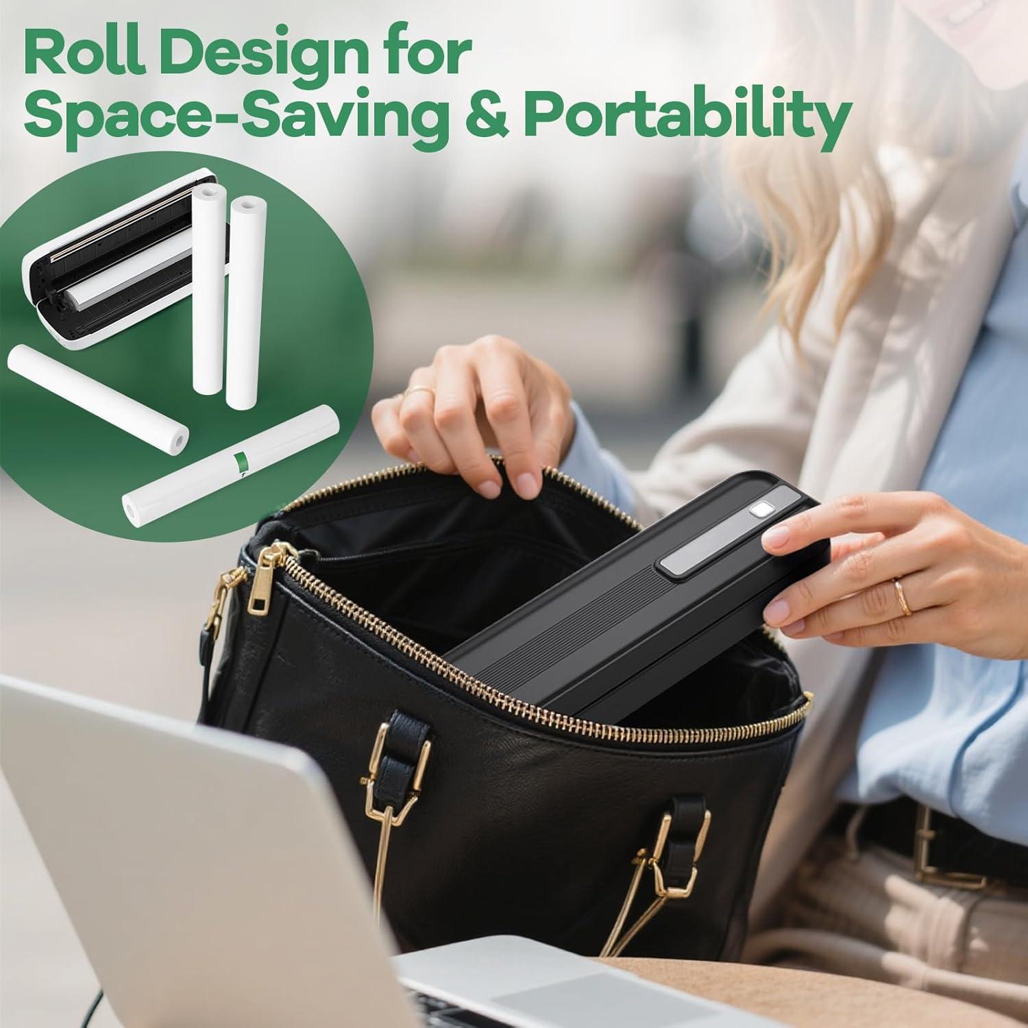 25 Rollos de Papel Térmico TUXIYA Tamaño Carta 650 Hojas