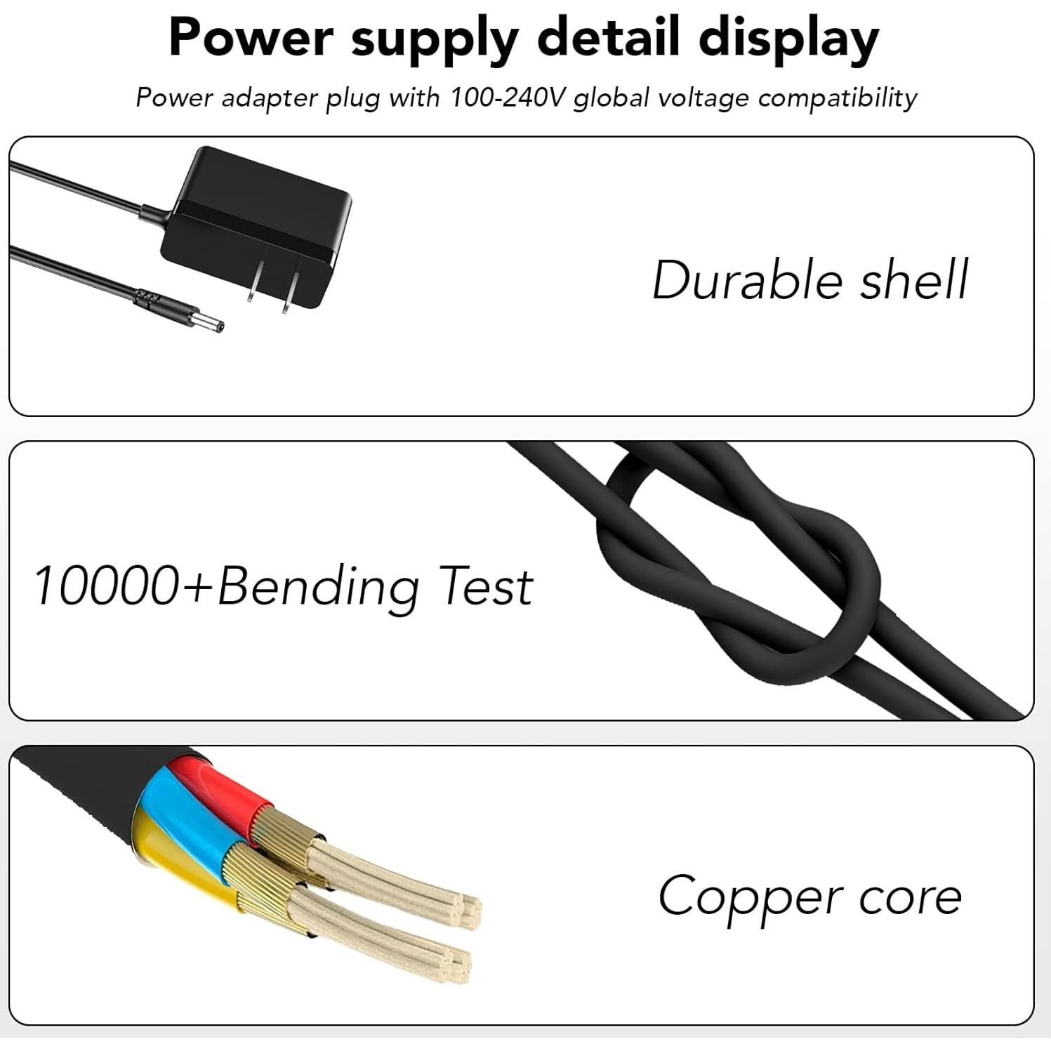 Cable de Alimentación 5V OatXtorpor para Escáner Brother ADS-1190
