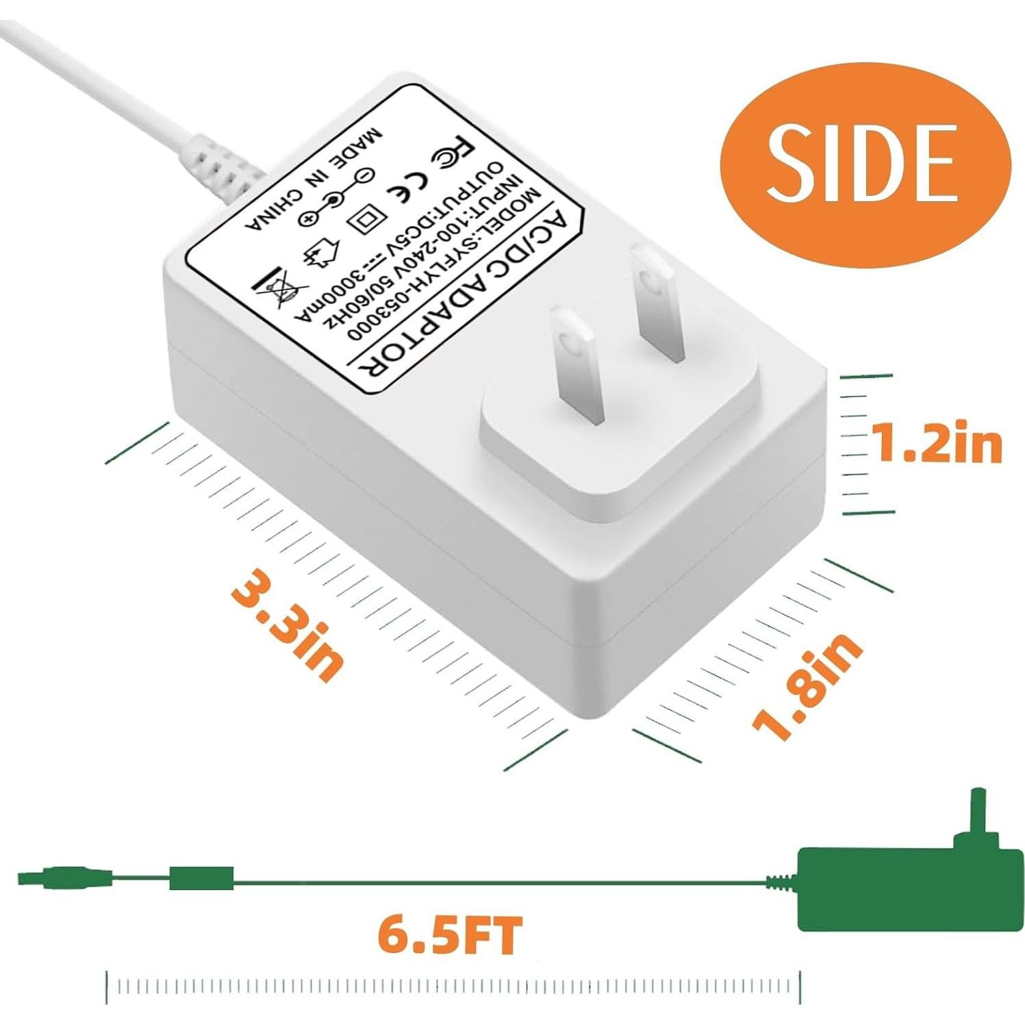 Adaptador de corriente 5V SYFLYH para escáner Brother ADS-1190/1200/1250W