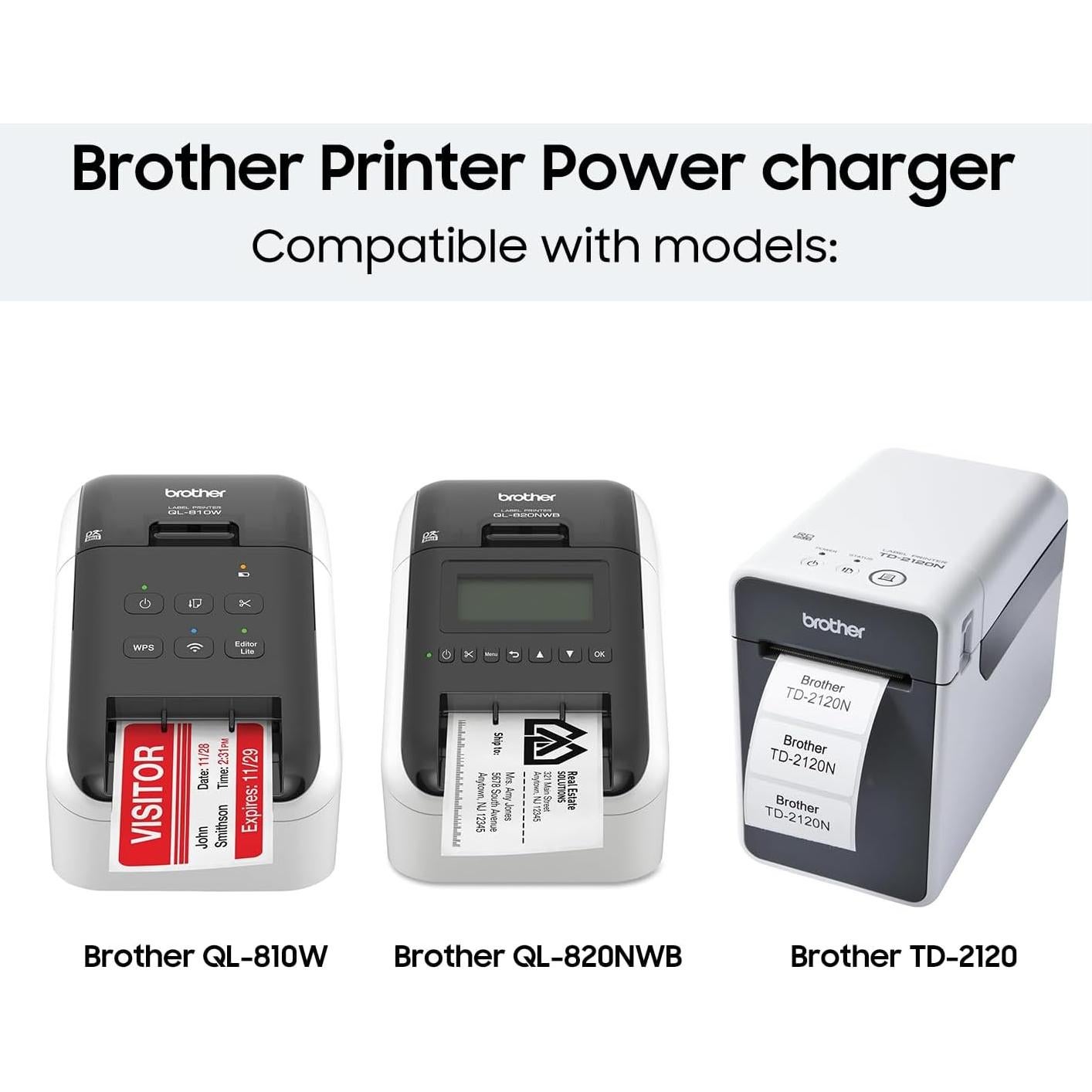 Adaptador KFD 25V AC/DC para Impresoras Brother QL-810W QL-820NWB