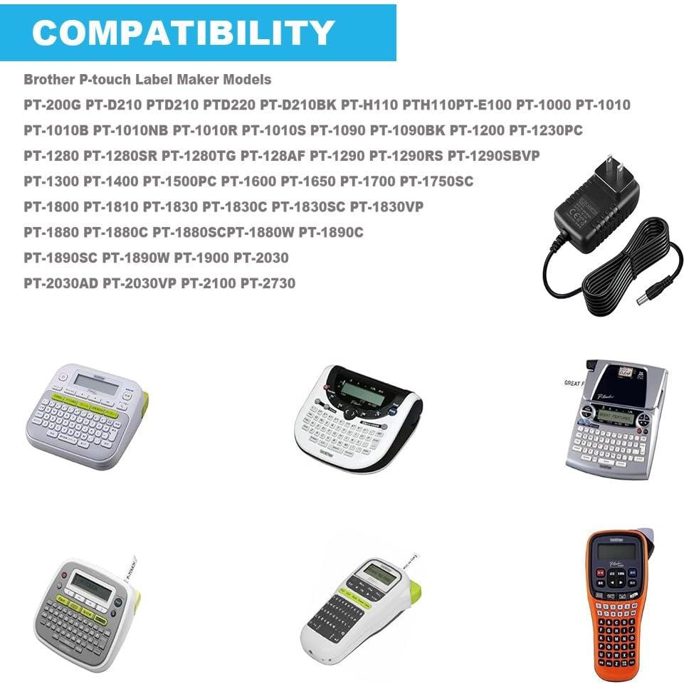 Adaptador AC DC Brother P-Touch PT-D210 9V 1.6A 2.5m