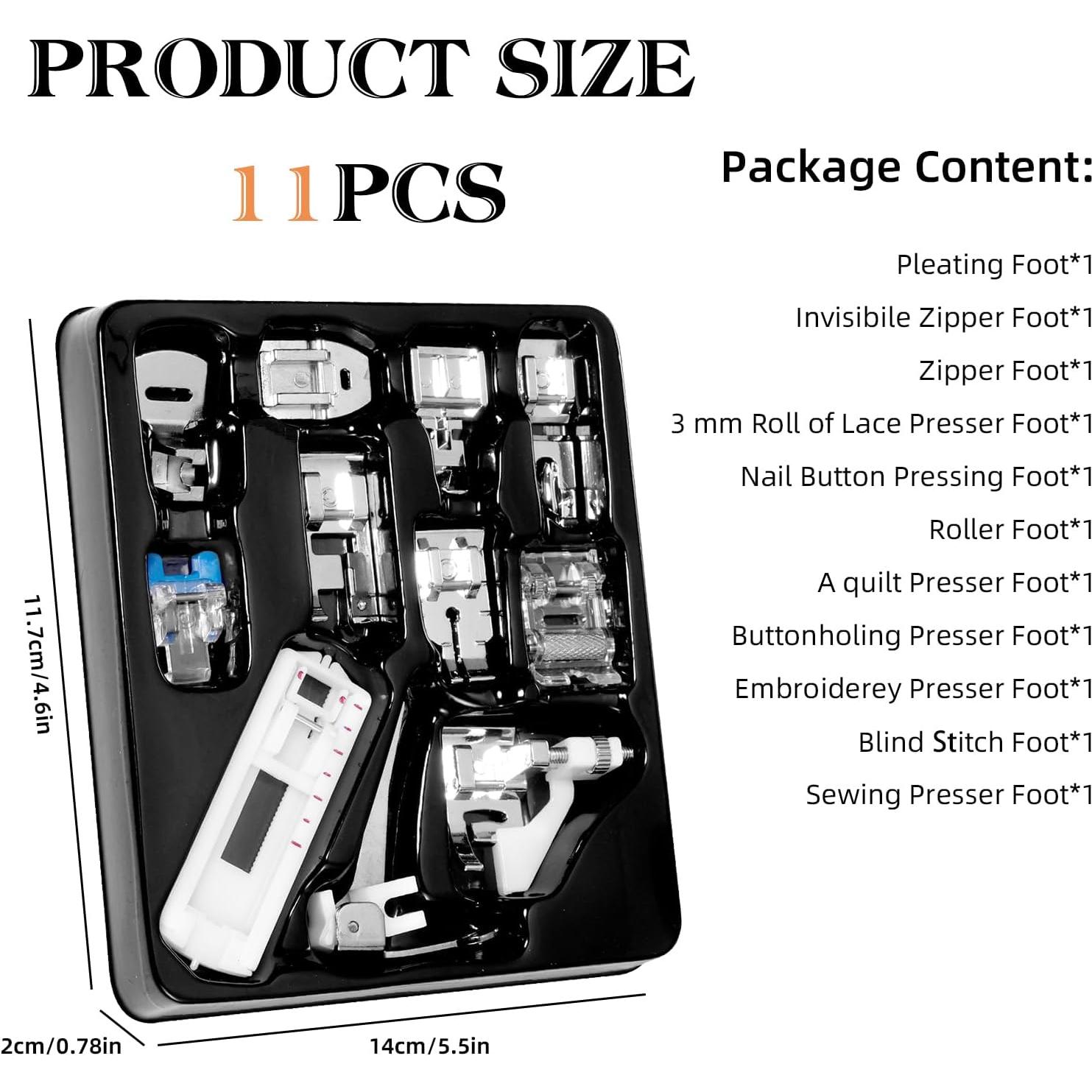 Juego de 11 Piezas de Patas de Prensatelas Cynailli