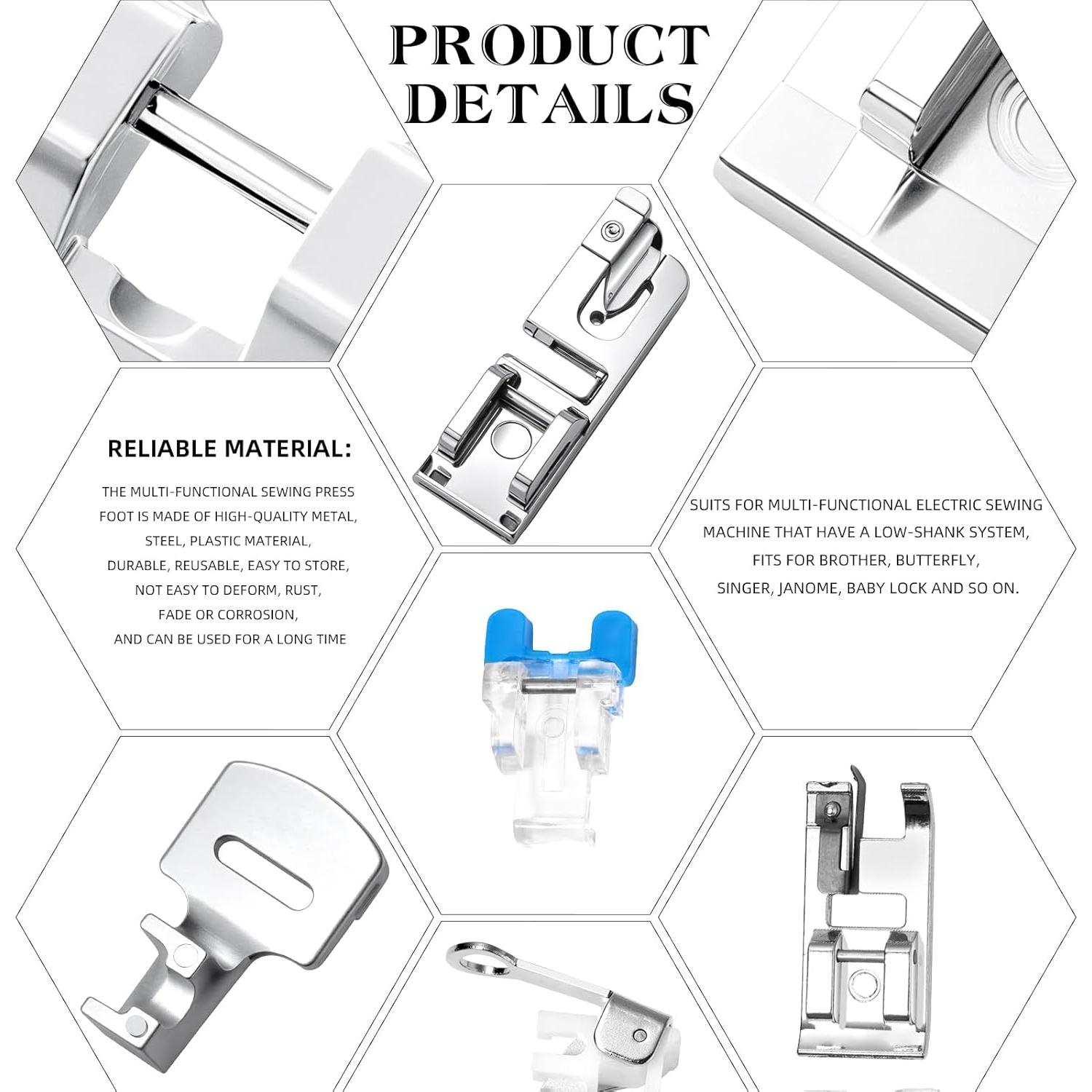 Juego de 11 Piezas de Patas de Prensatelas Cynailli