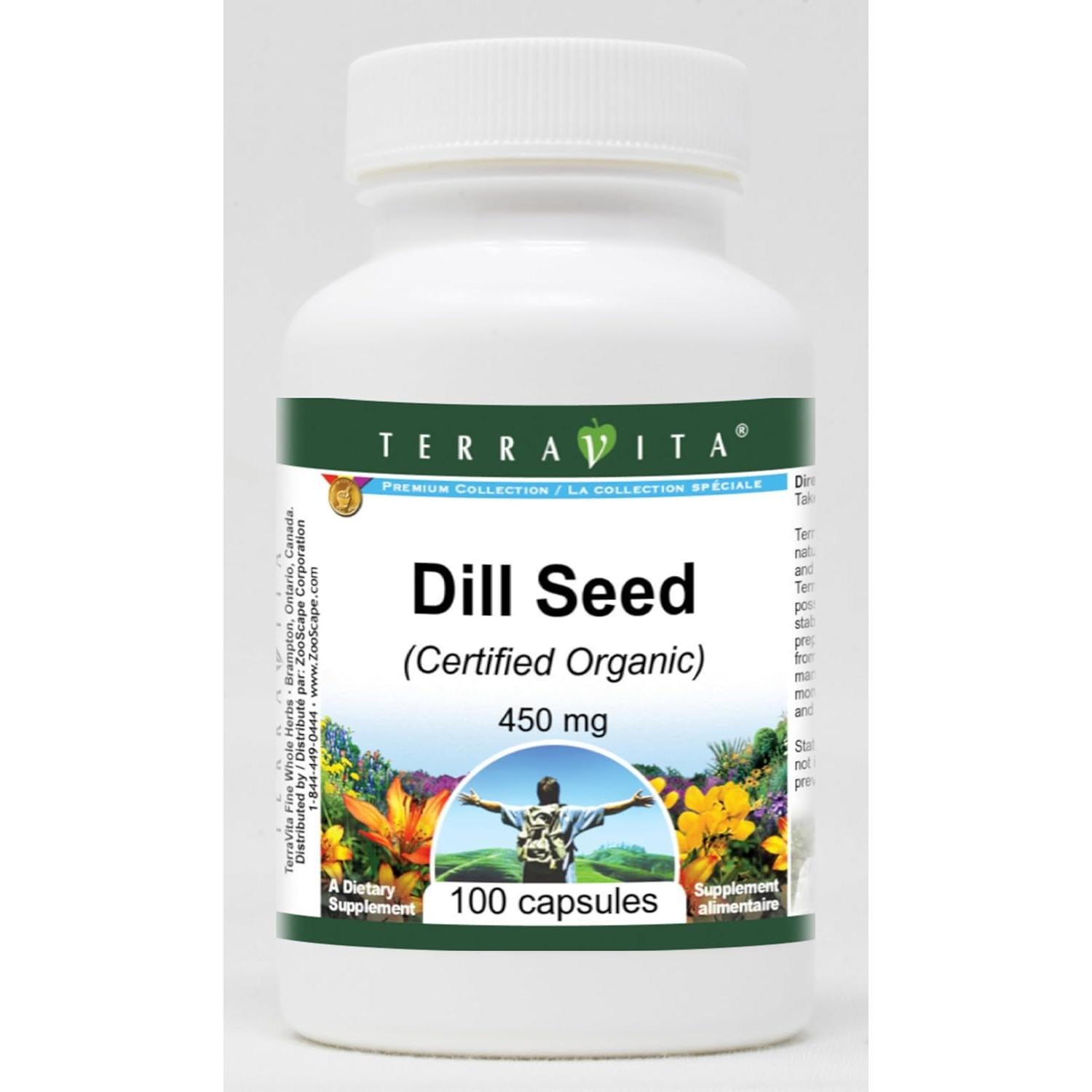 Semilla de Eneldo Orgánico TerraVita 450 mg 100 Cápsulas