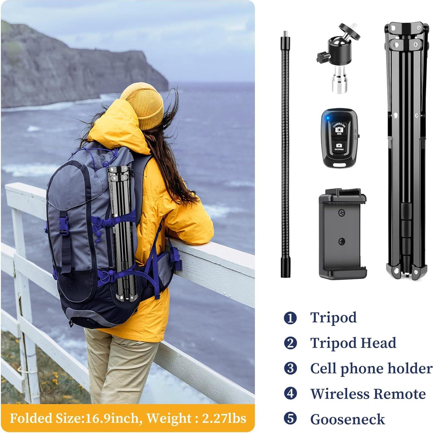 Trípode Flexible Victiv P70-35RG 223 cm con Control Remoto