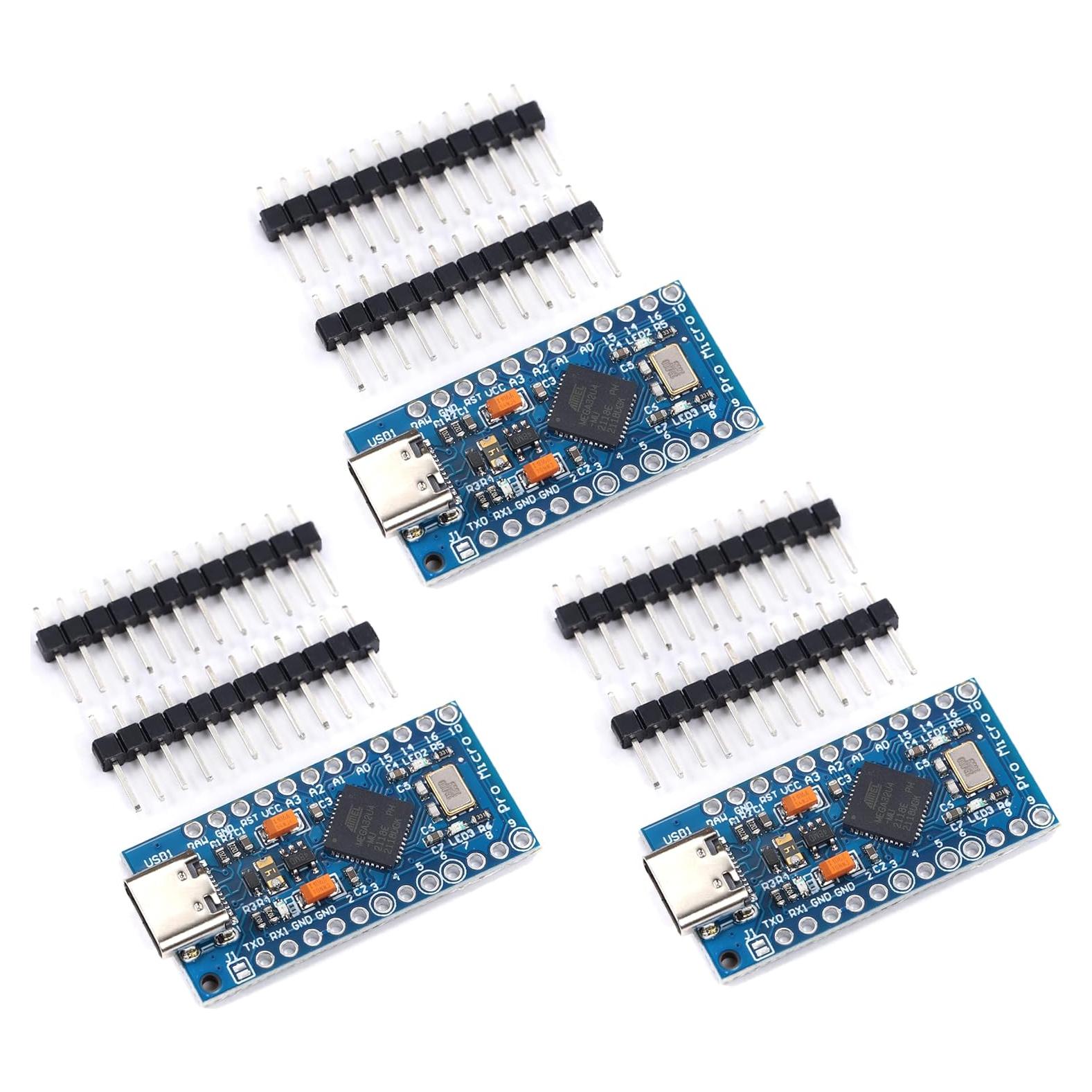 Placa Pro Micro Teyleten Robot ATmega32U4 5V 16MHz 3pcs