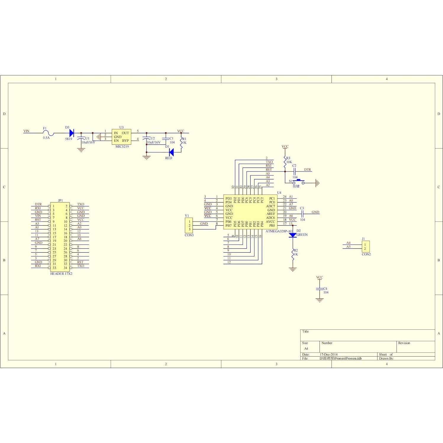 Placa Pro Micro Teyleten Robot ATmega32U4 5V 16MHz 3pcs